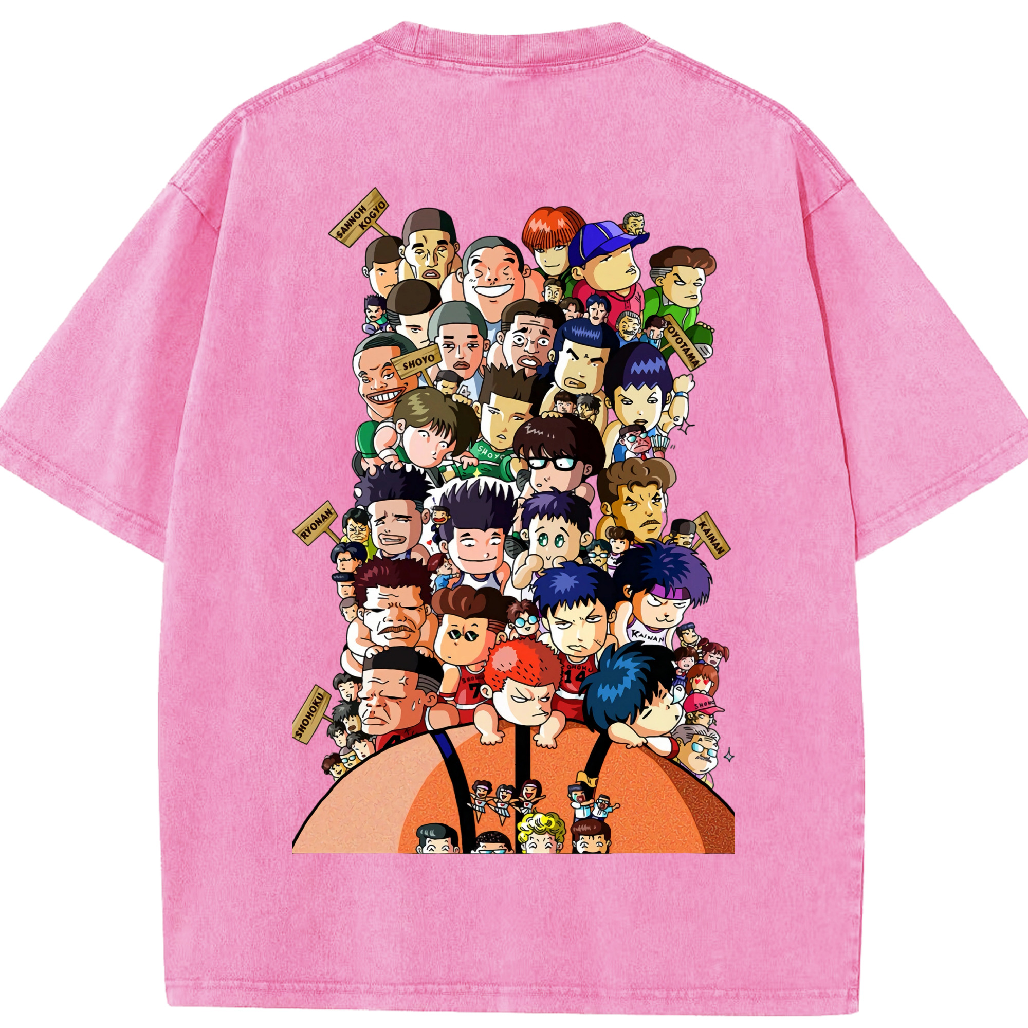 （画像用） SLAM DUNK／スラムダンク 綿100% ヴィンテージ風 半袖Tシャツ（背面プリント）